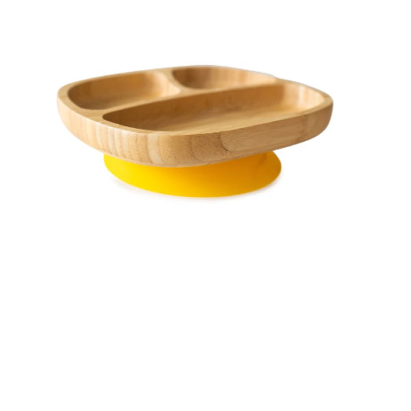 Ecorascals Bamboo Toddler Plate - Yellow