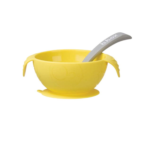 B.Box Silicone Bowl + Spoon - Lemon Sherbet