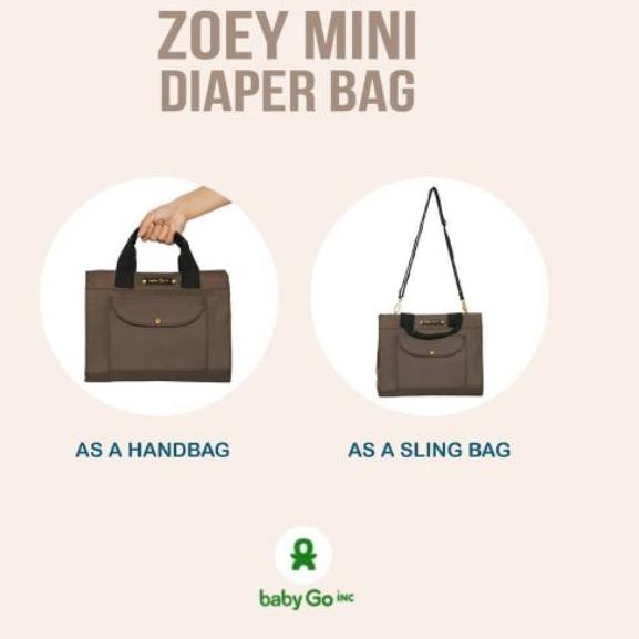 BabyGo Inc Zoey Mini Diaper Bag - Black